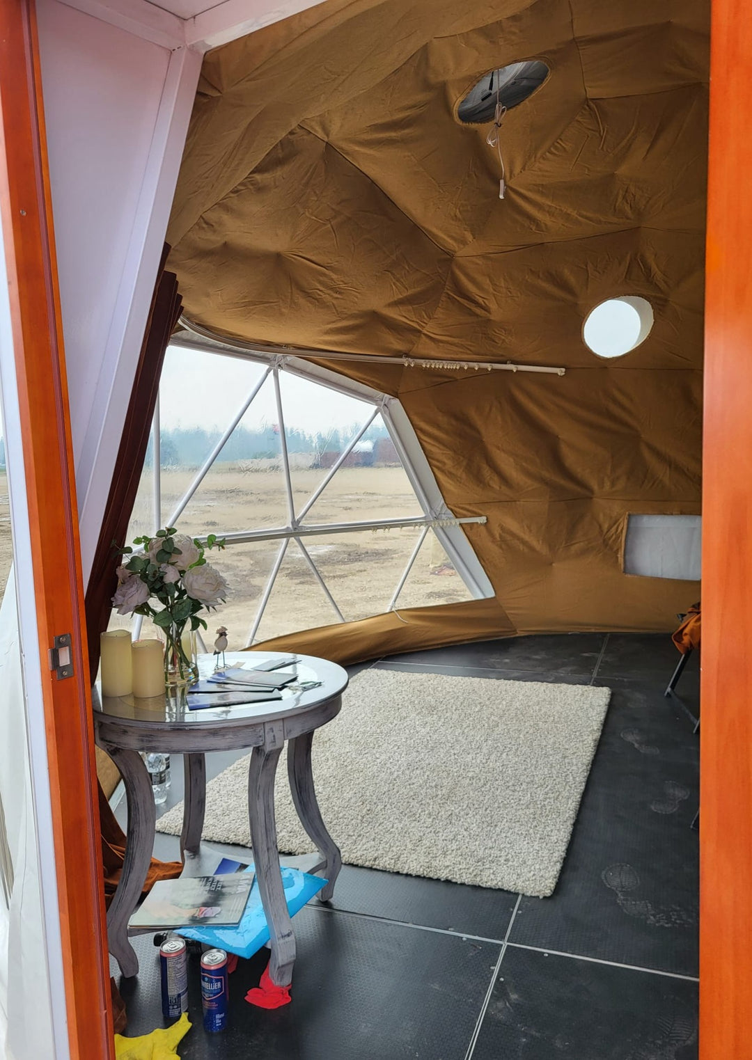 16.4 ft (5m) Geodesic Dome Tent with accessories - Available in Alberta CANADA - Glamping Dome Store