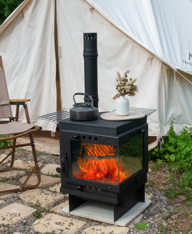 luxury wood burning stove for glamping dome