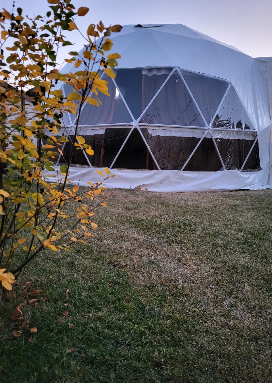 16.4 ft (5m) Geodesic Dome Tent with accessories - Available in Alberta CANADA - Glamping Dome Store