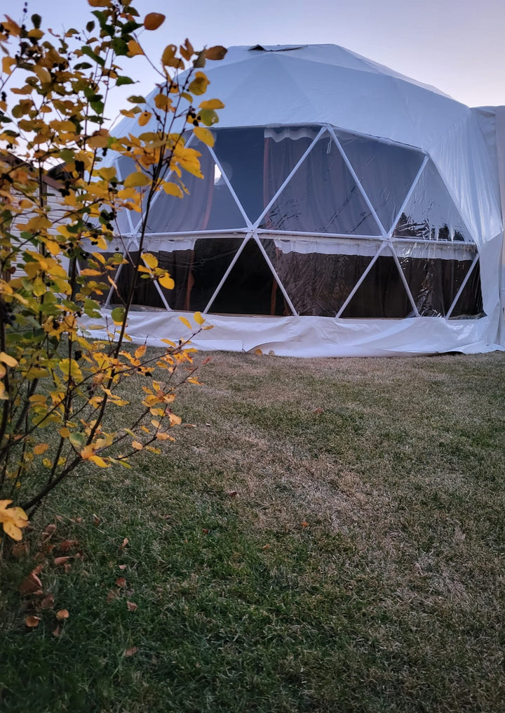 16.4 ft (5m) Geodesic Dome Tent with accessories - Available in Alberta CANADA - Glamping Dome Store