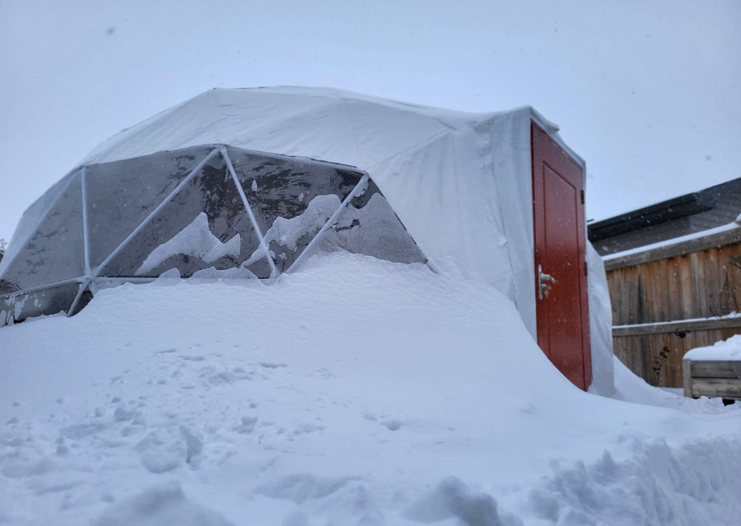 16.4 ft (5m) Geodesic Dome Tent with accessories - Available in Alberta CANADA - Glamping Dome Store