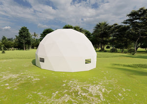 23 ft (7 m) Geodesic Dome Tent with accessories - Available in Alberta CANADA - Glamping Dome Store