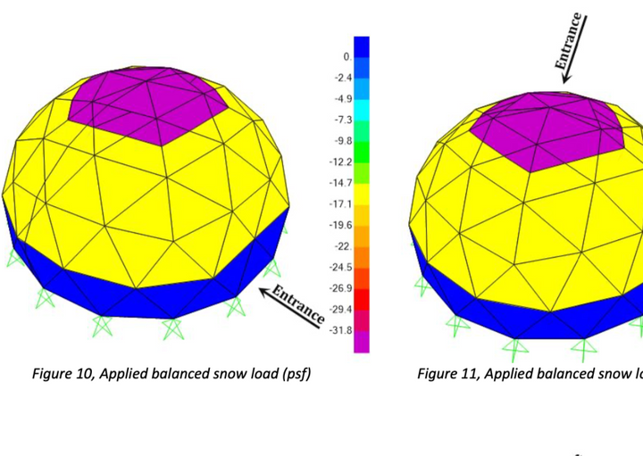 Engineering Report preparation - Structural Drawings, Wind/Snow Load - Glamping Dome Store