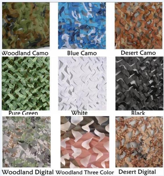 colors for camo nets